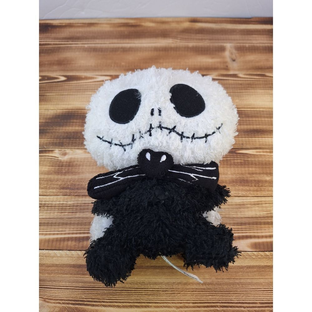 Disney Parks Fuzzy Baby Jack Skellington Beanbag Plush 7" Nightmare‎ Before